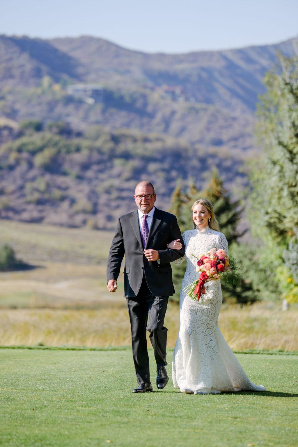 Ryann and Cole's wedding at the Snowmass Club, Snowmass Village: the ceremony on the Alpine Meadow