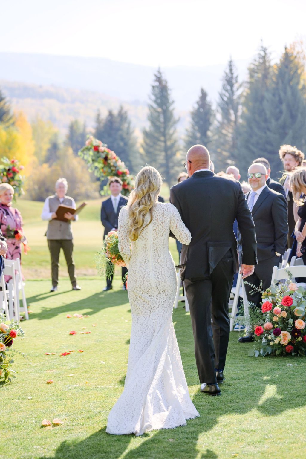 Ryann and Cole's wedding at the Snowmass Club, Snowmass Village: the ceremony on the Alpine Meadow