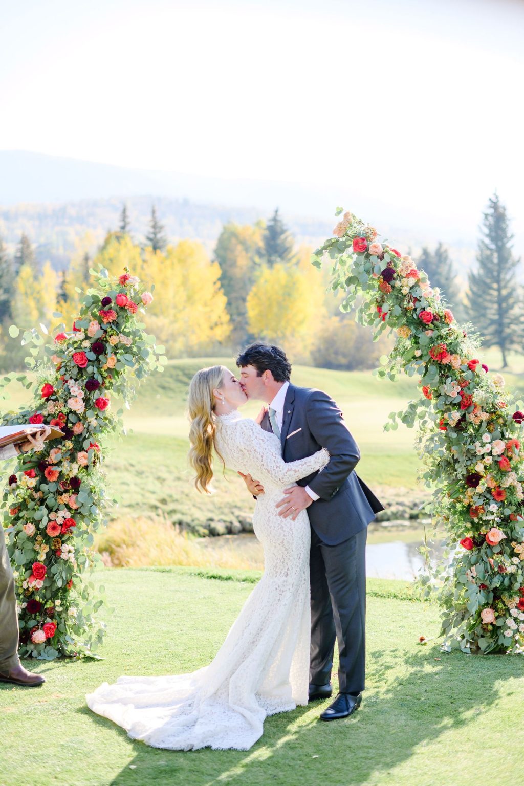 Ryann and Cole's wedding at the Snowmass Club, Snowmass Village: the ceremony on the Alpine Meadow