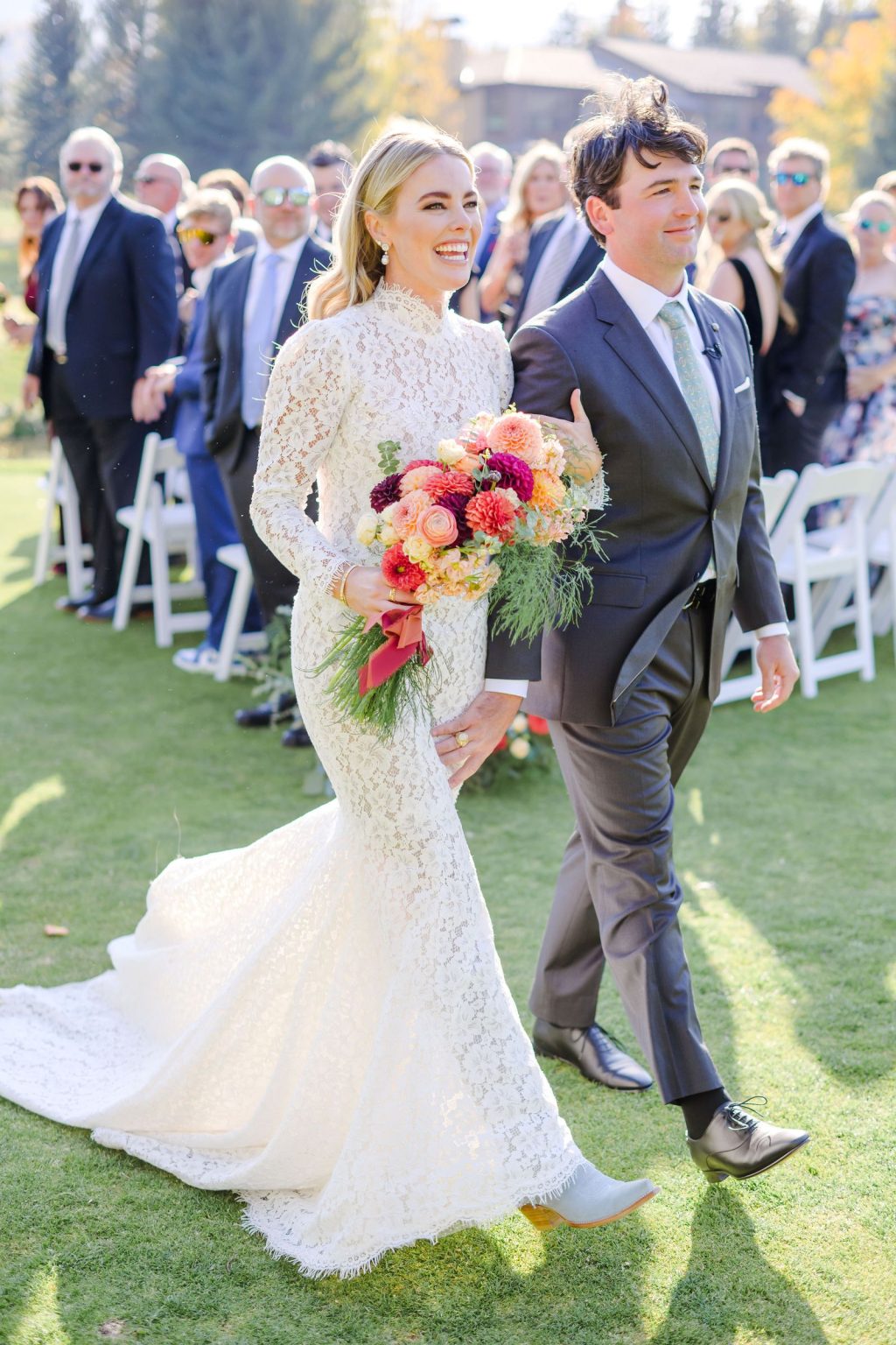 Ryann and Cole's wedding at the Snowmass Club, Snowmass Village: the ceremony on the Alpine Meadow