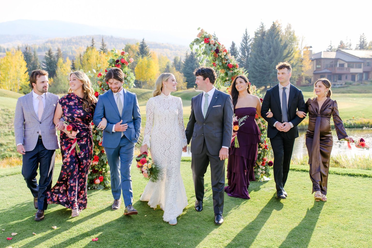 Ryann and Cole's wedding at the Snowmass Club, Snowmass Village: the ceremony on the Alpine Meadow