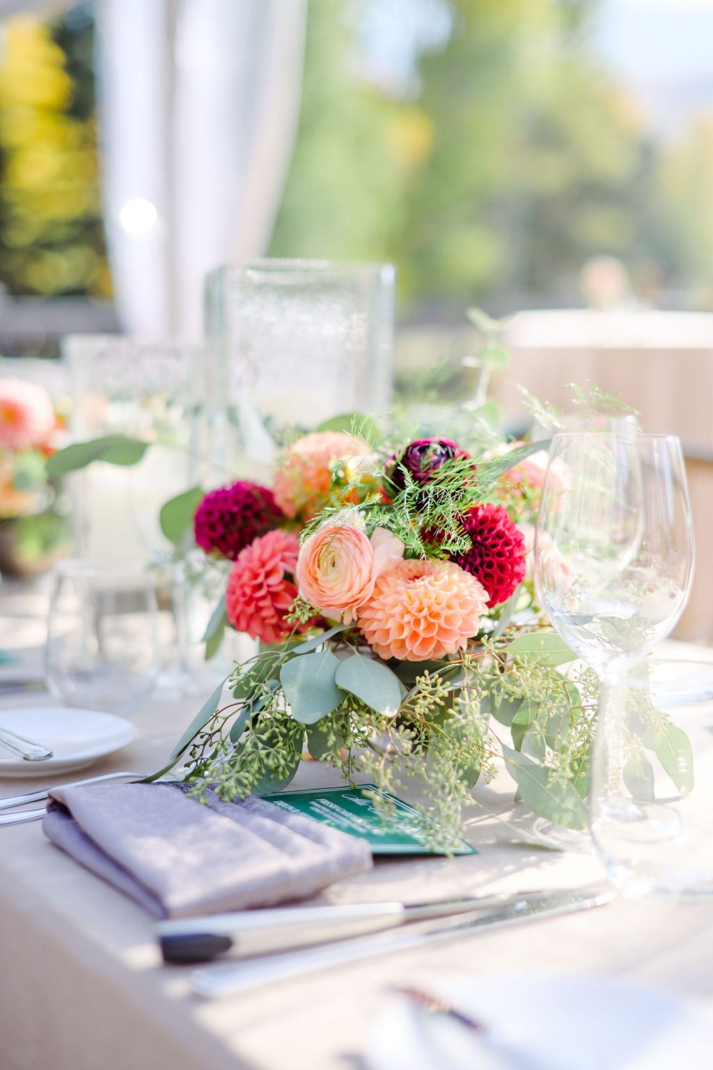 Ryann and Cole's wedding at the Snowmass Club, Snowmass Village: the clear-top reception tent