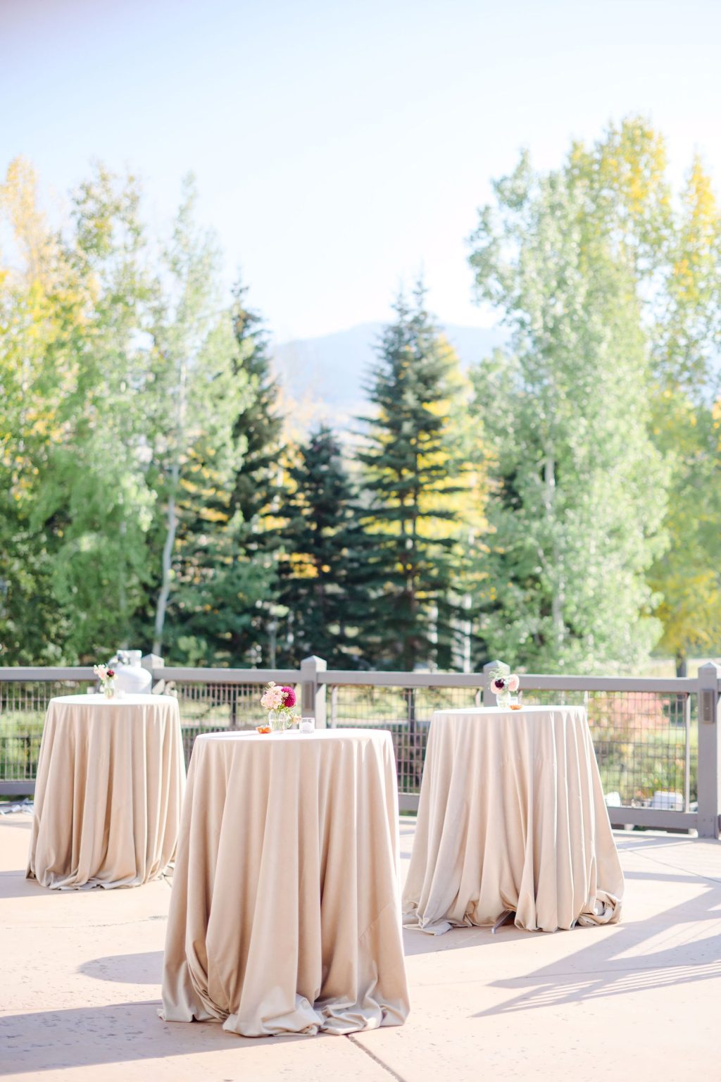 Ryann and Cole's wedding at the Snowmass Club, Snowmass Village: the clear-top reception tent