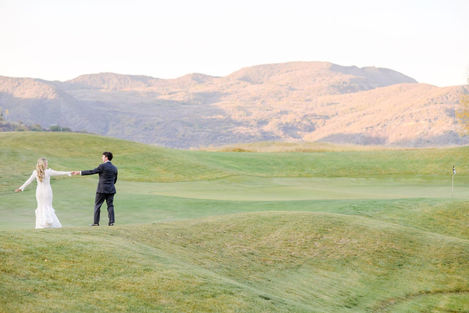 Ryann and Cole's wedding at the Snowmass Club, Snowmass Village: portraits in the meadow