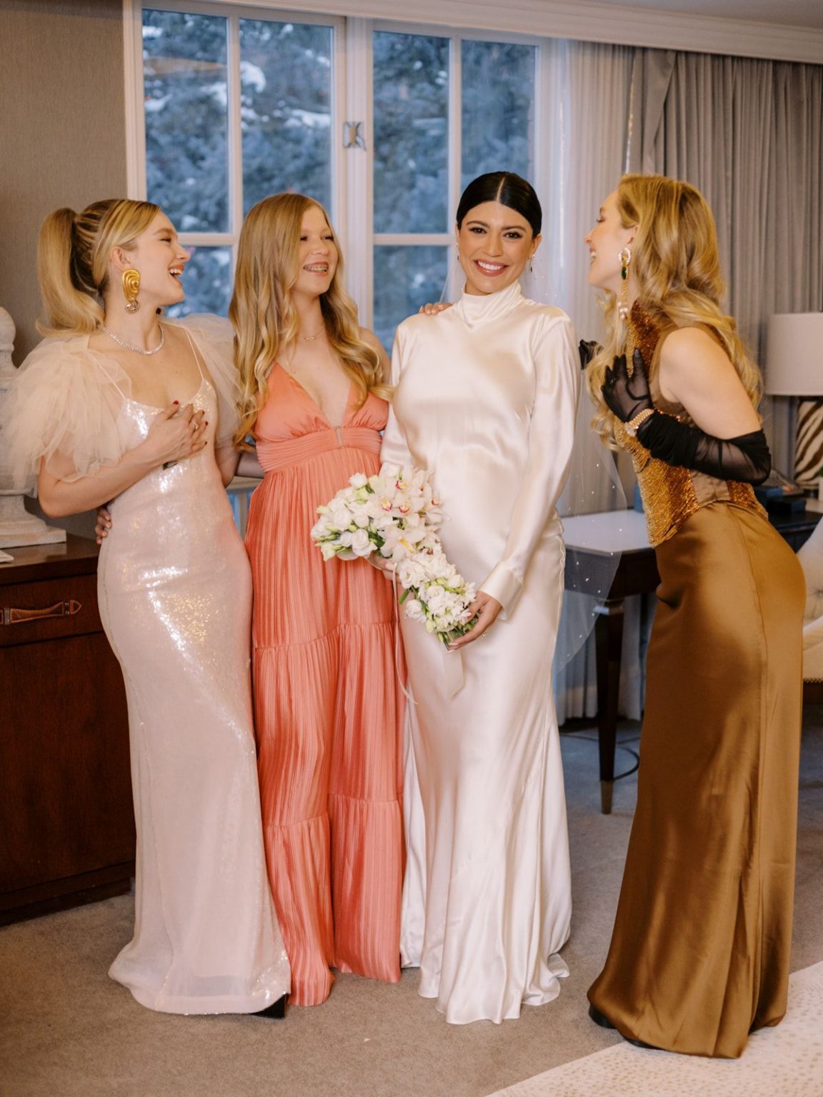 Marisa and Ashton's winter wedding at The St. Regis Aspen: getting ready
