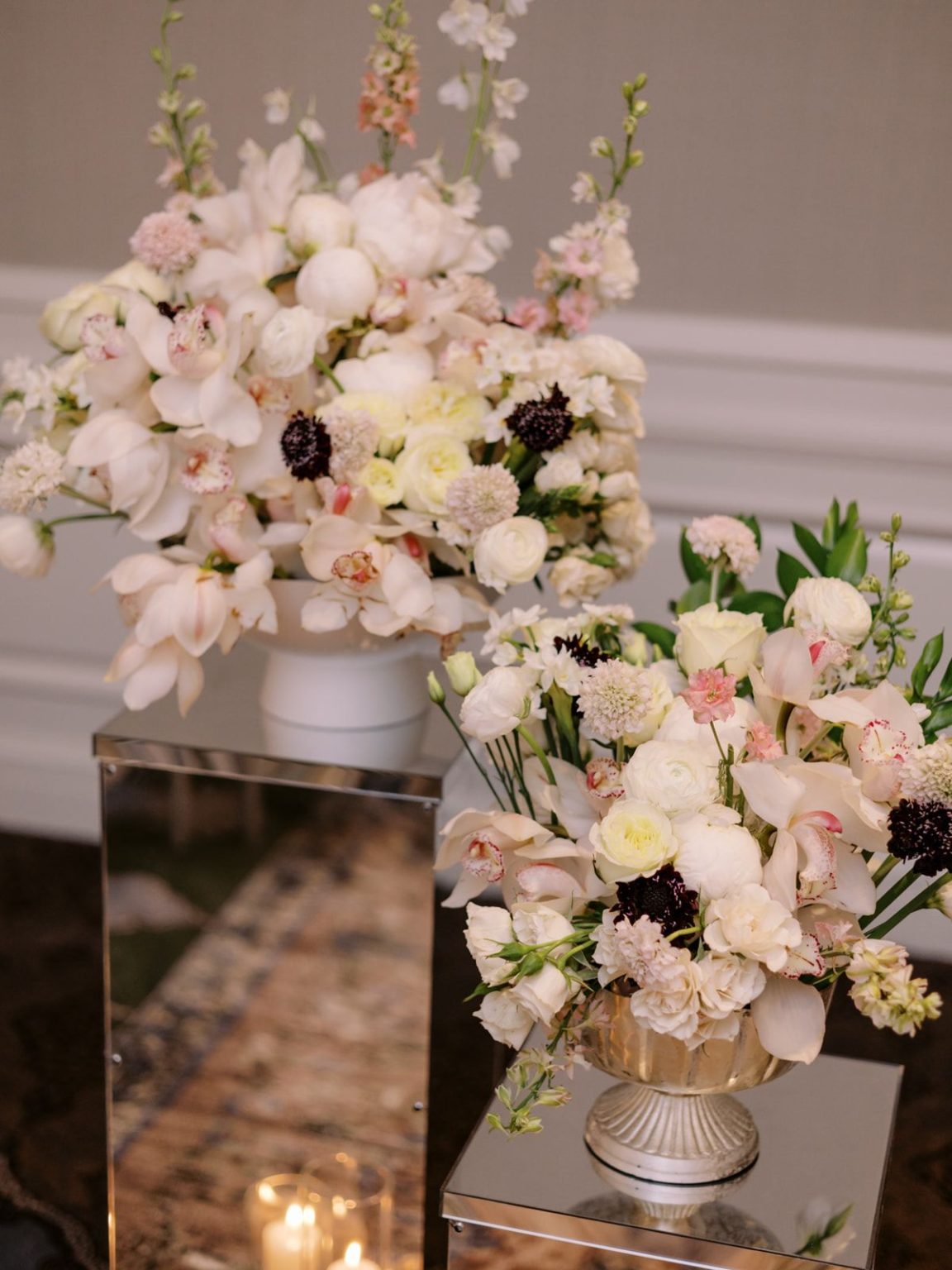 Marisa and Ashton's winter wedding at The St. Regis Aspen: the ceremony in the Capitol Room