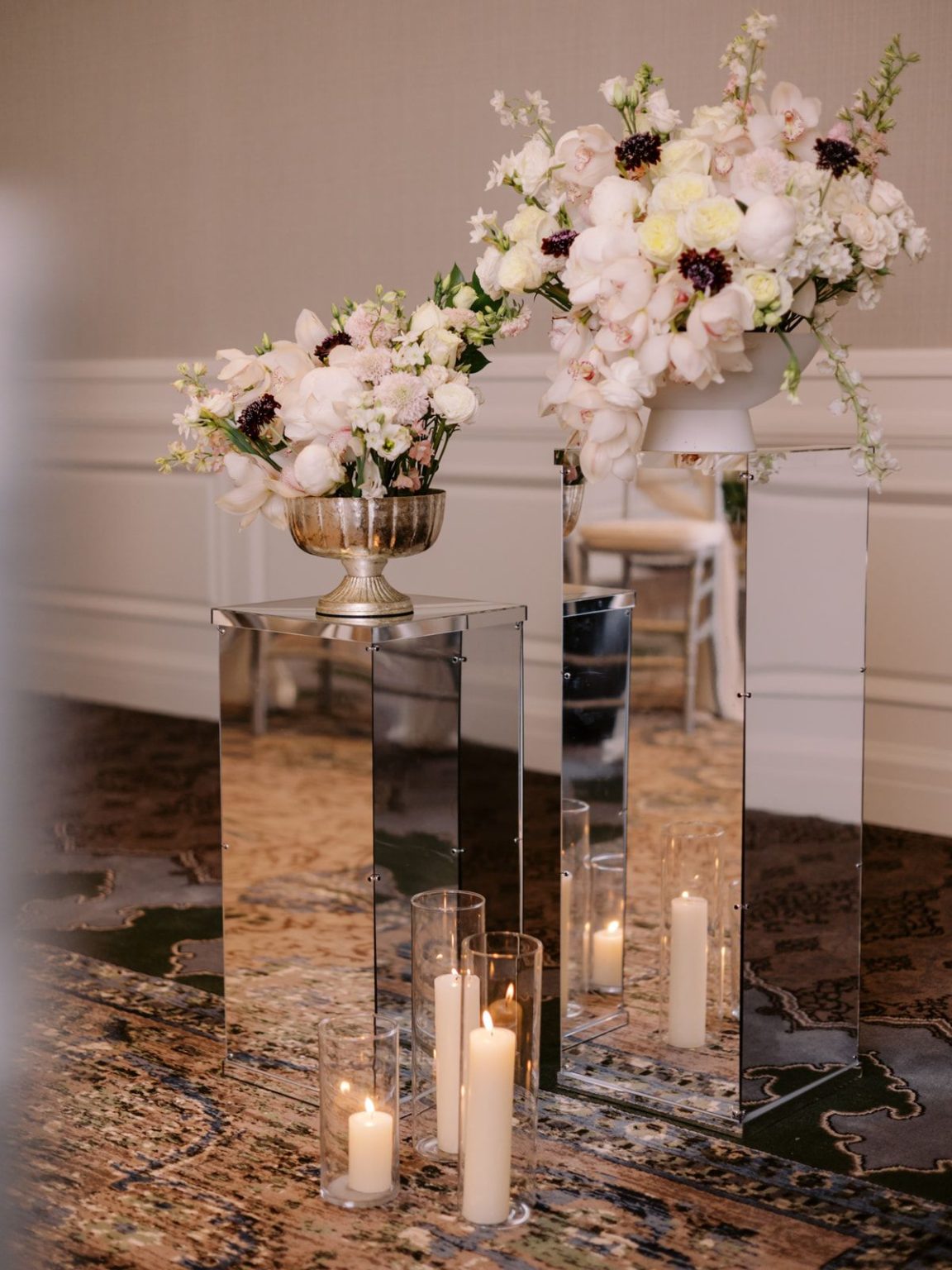 Marisa and Ashton's winter wedding at The St. Regis Aspen: the ceremony in the Capitol Room
