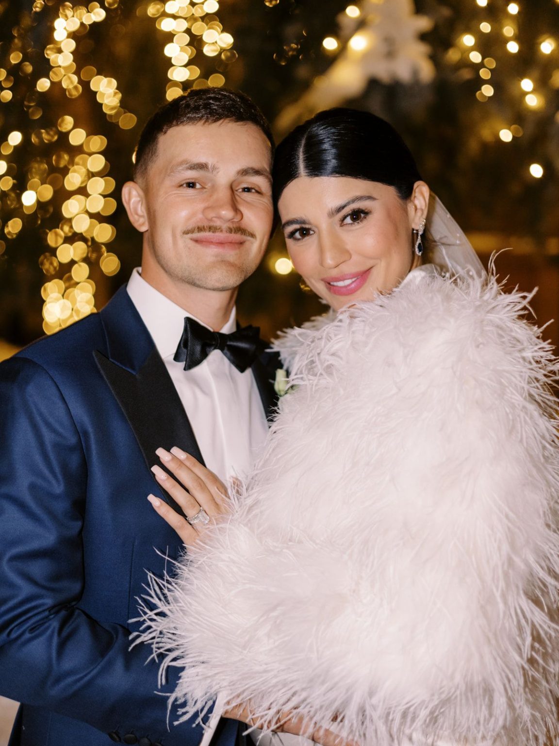 Marisa and Ashton's winter wedding at The St. Regis Aspen: portraits of the couple