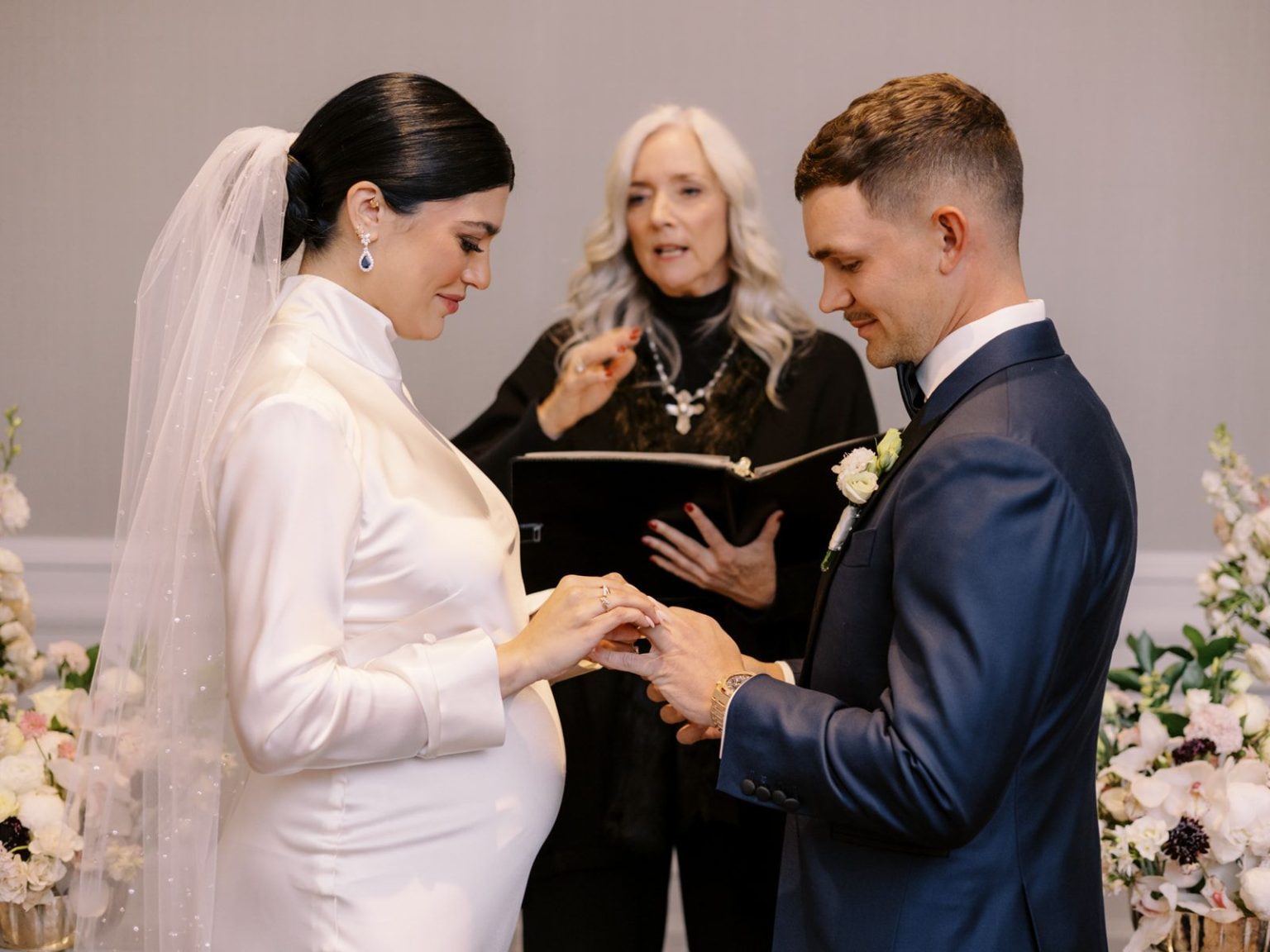 Marisa and Ashton's winter wedding at The St. Regis Aspen: portraits of the couple