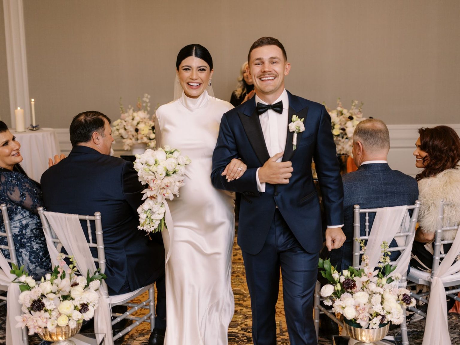 Marisa and Ashton's winter wedding at The St. Regis Aspen: portraits of the couple