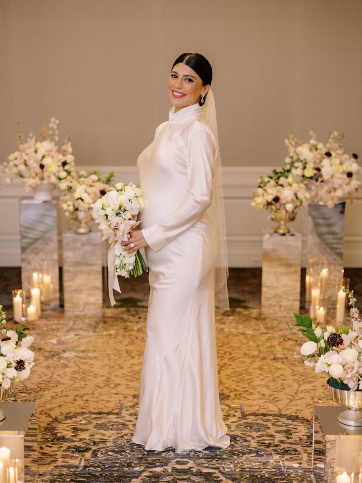 Marisa and Ashton's winter wedding at The St. Regis Aspen: portraits of the couple