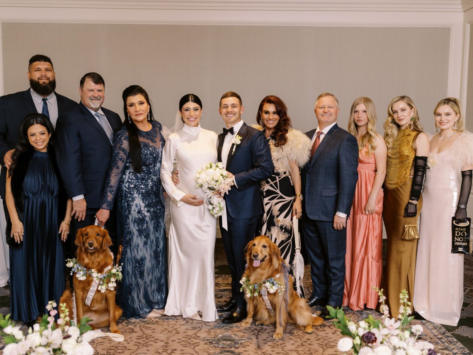 Marisa and Ashton's winter wedding at The St. Regis Aspen: dinner in the Red Room at Catch Steakhouse