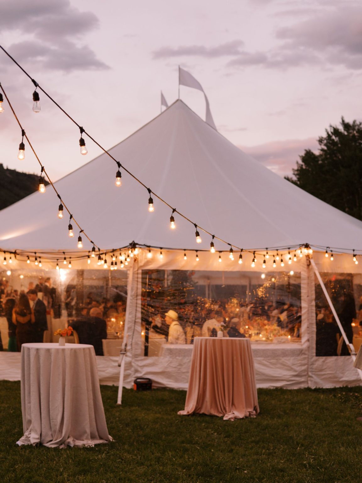 A summer wedding at T Lazy 7 Ranch, Aspen: the reception tent