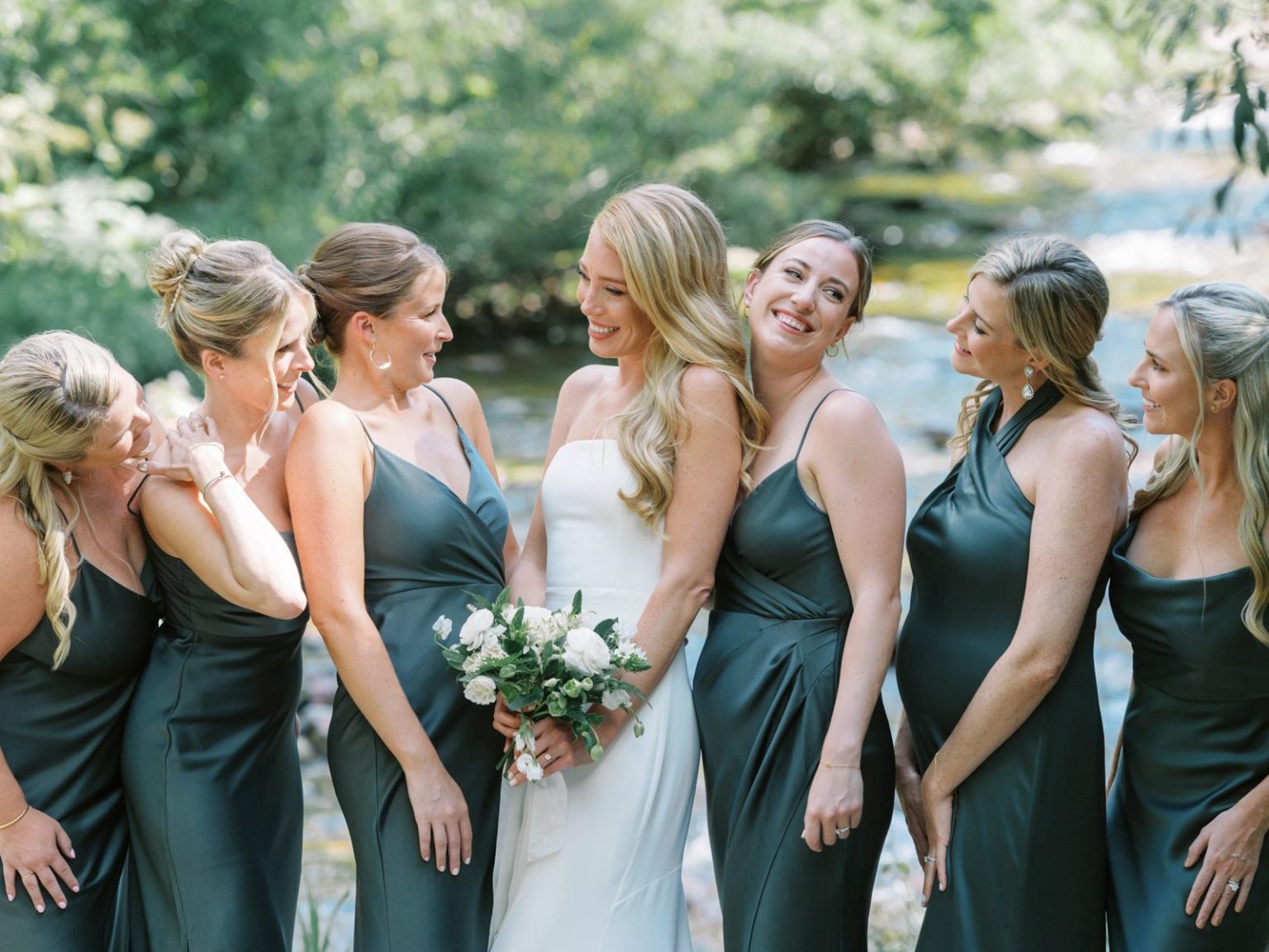 Meredith and Jason's wedding at T Lazy 7 Ranch, Aspen: portraits by the river