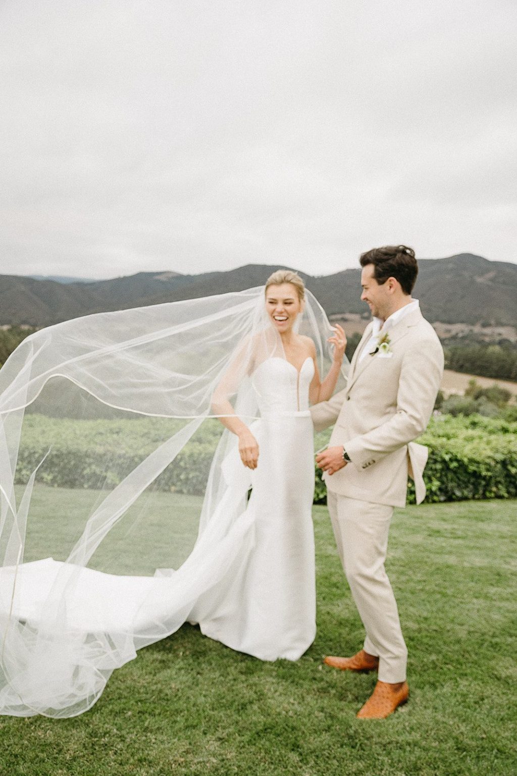 Anna and Sully's wedding at Whispering Rose Ranch, Santa Ynez, California: portrait of the couple