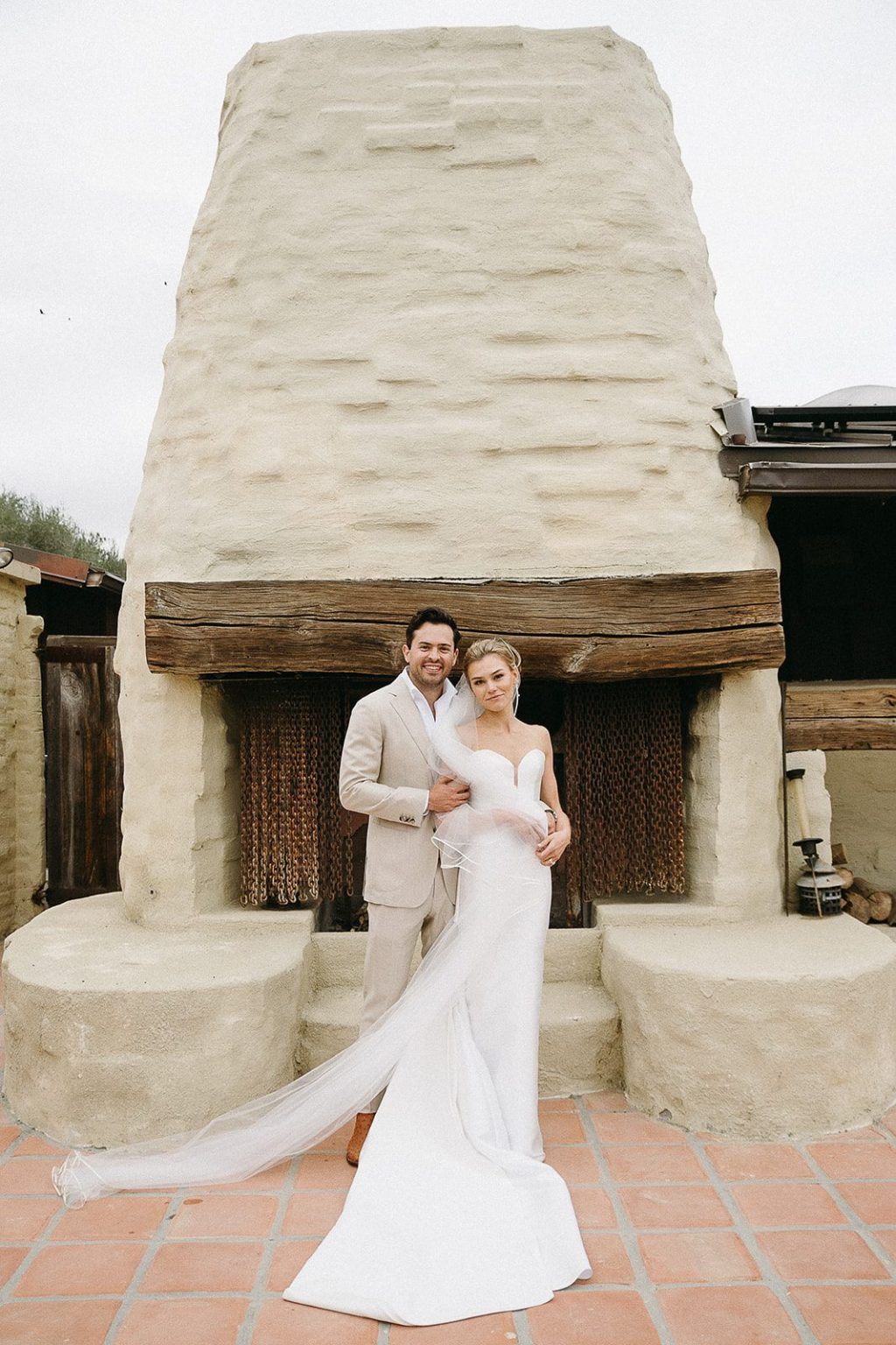Anna and Sully's wedding at Whispering Rose Ranch, Santa Ynez, California: portrait of the couple