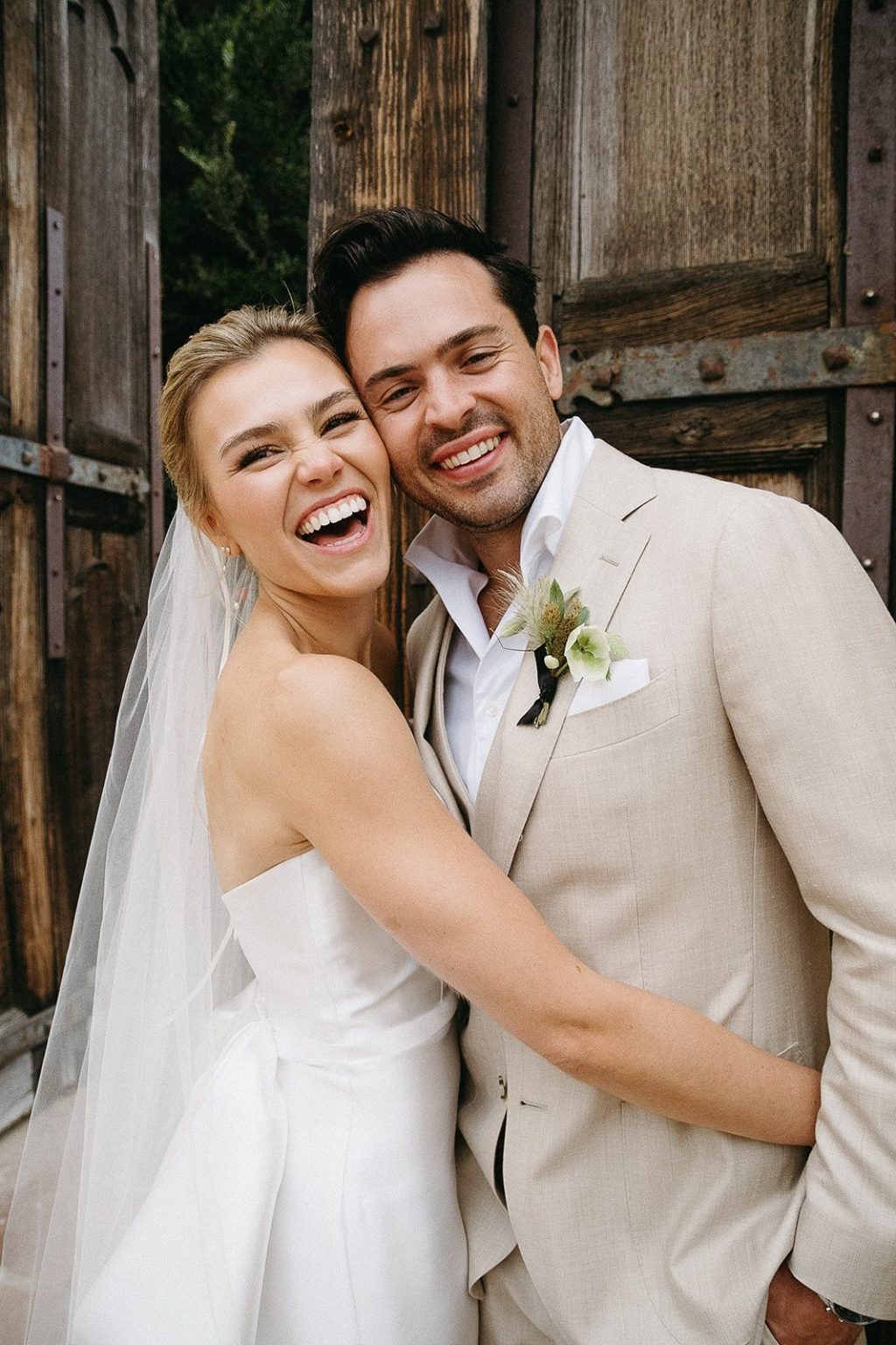 Anna and Sully's wedding at Whispering Rose Ranch, Santa Ynez, California: portrait of the couple