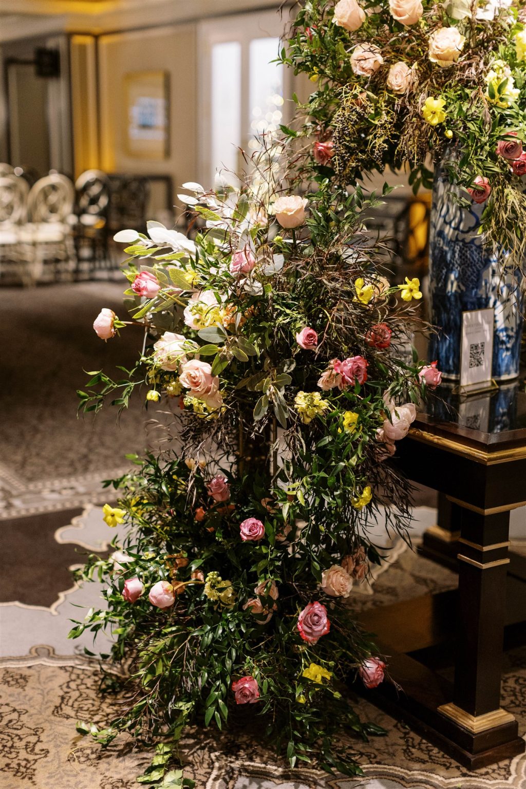 WIPA Colorado Gala in Aspen: florals in the prefunction space